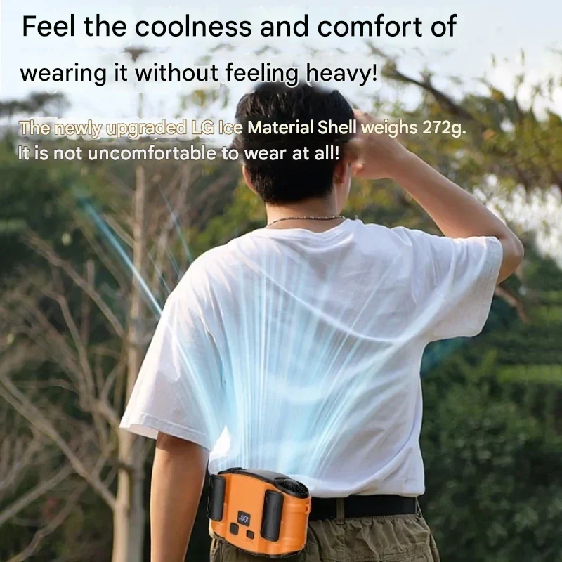 Dual Outlet Waist Fan Portable Hands Free Cooling Fan - Image 7