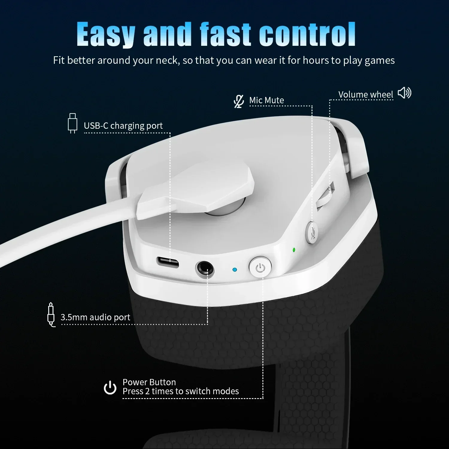 Dual Wireless Gaming Headset with Mic ANC for PS5 PC Mobile Switch - Image 4