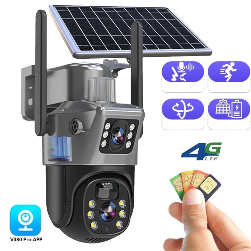 DualGuard Solar 4K Wireless Security Camera with Dual Lens & 10x Zoom - Image 2
