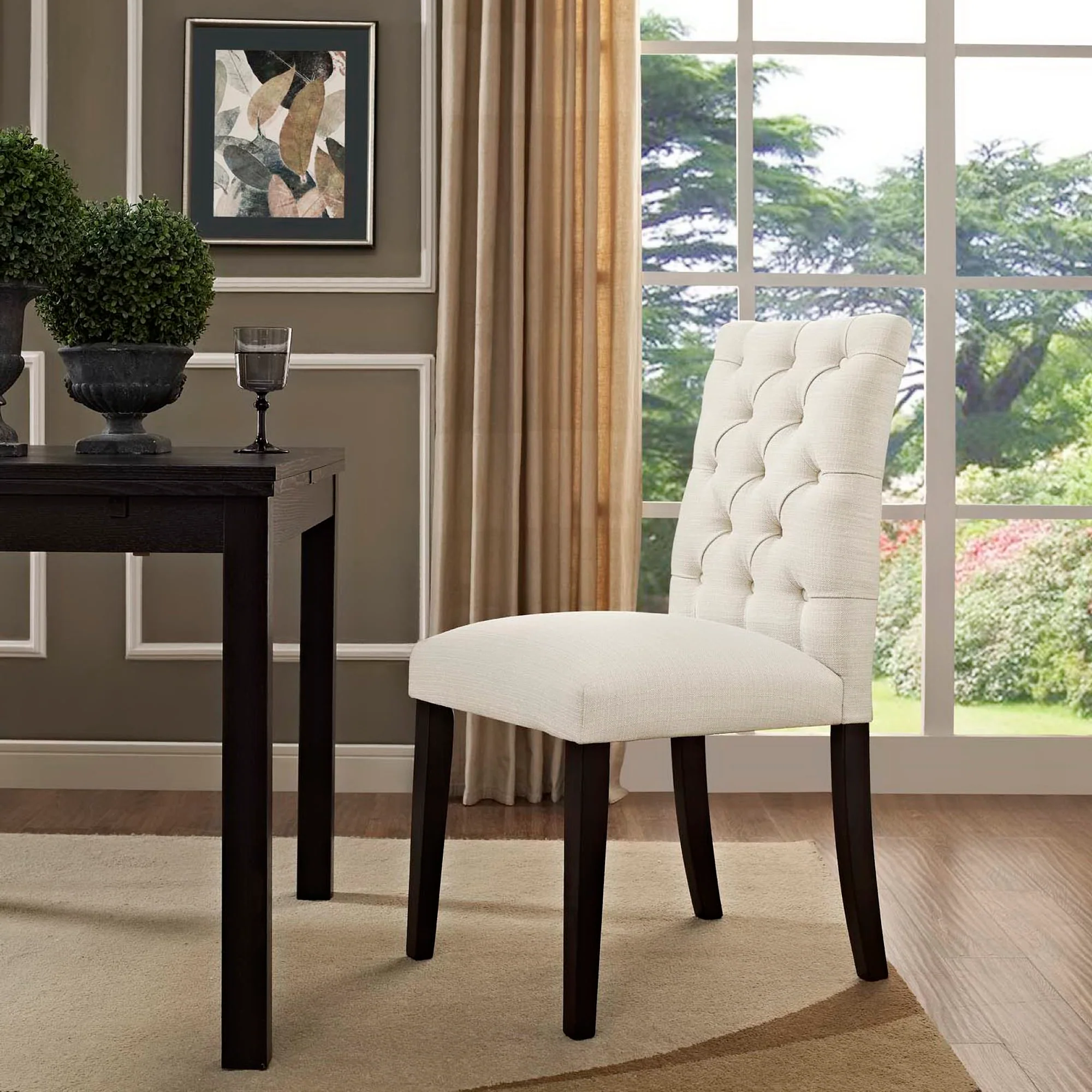 Duchess Button Tufted Fabric Dining Chair by Modway - Image 4