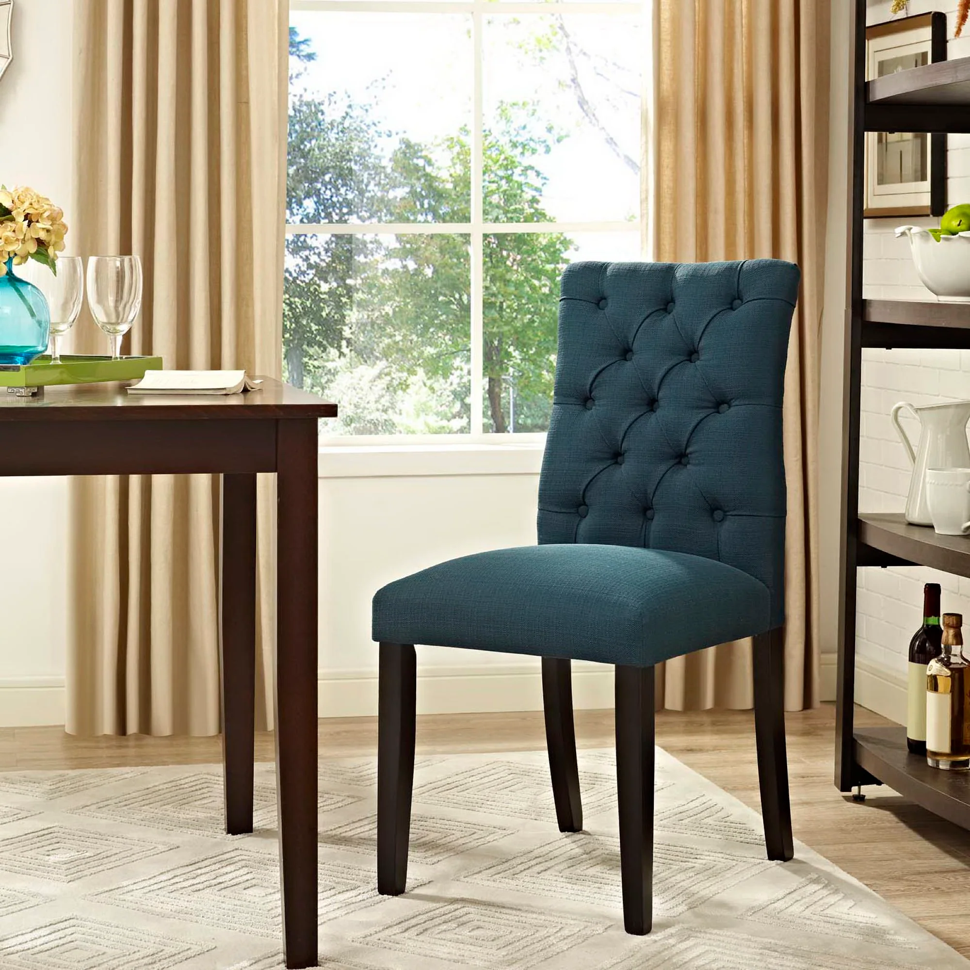 Duchess Button Tufted Fabric Dining Chair by Modway - Image 8