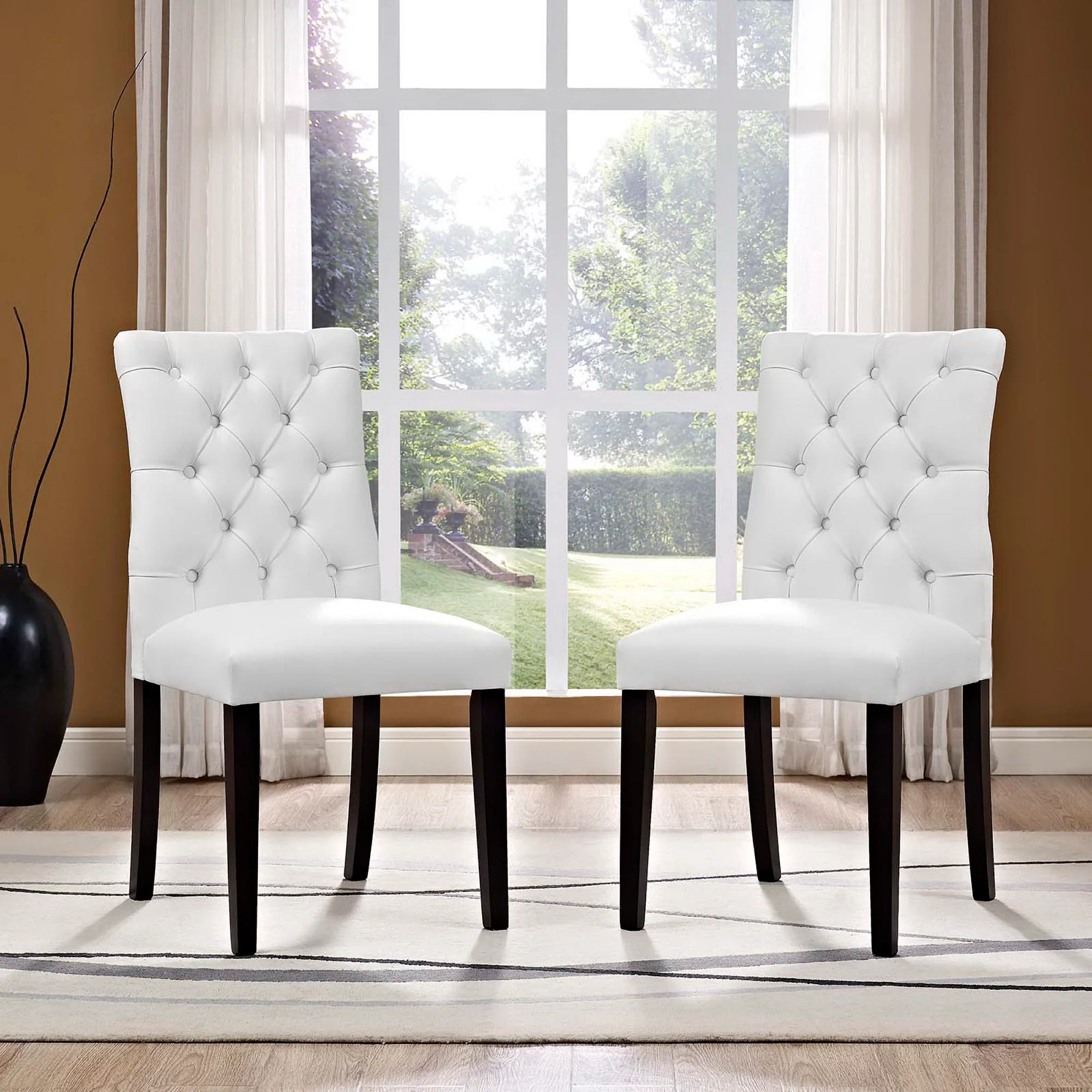 Duchess Vinyl Dining Chair Set of 2 by Modway - Image 5