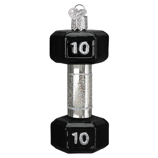 Dumbbell Christmas Ornament by Old World Christmas - Image 3