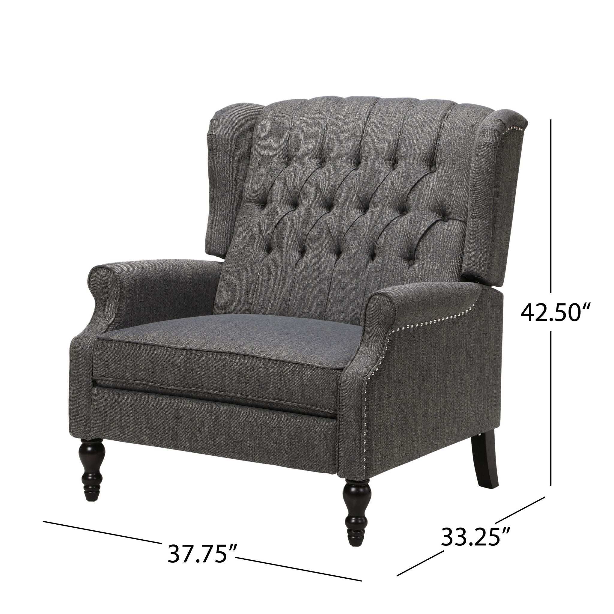 Dunham - Contemporary Fabric Tufted Oversized Pushback Recliner - Image 5