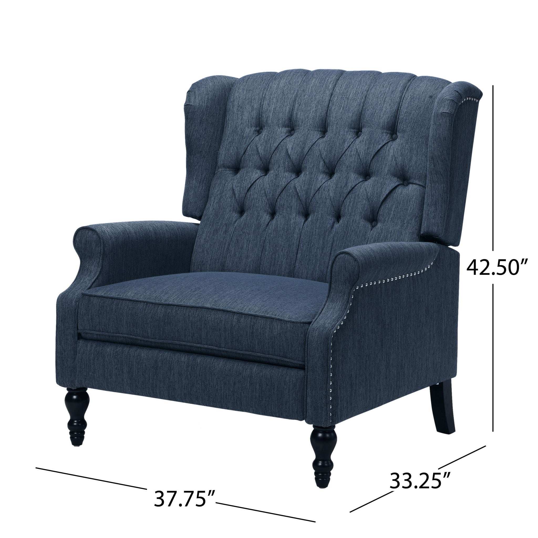Dunham - Contemporary Fabric Tufted Oversized Pushback Recliner - Image 7