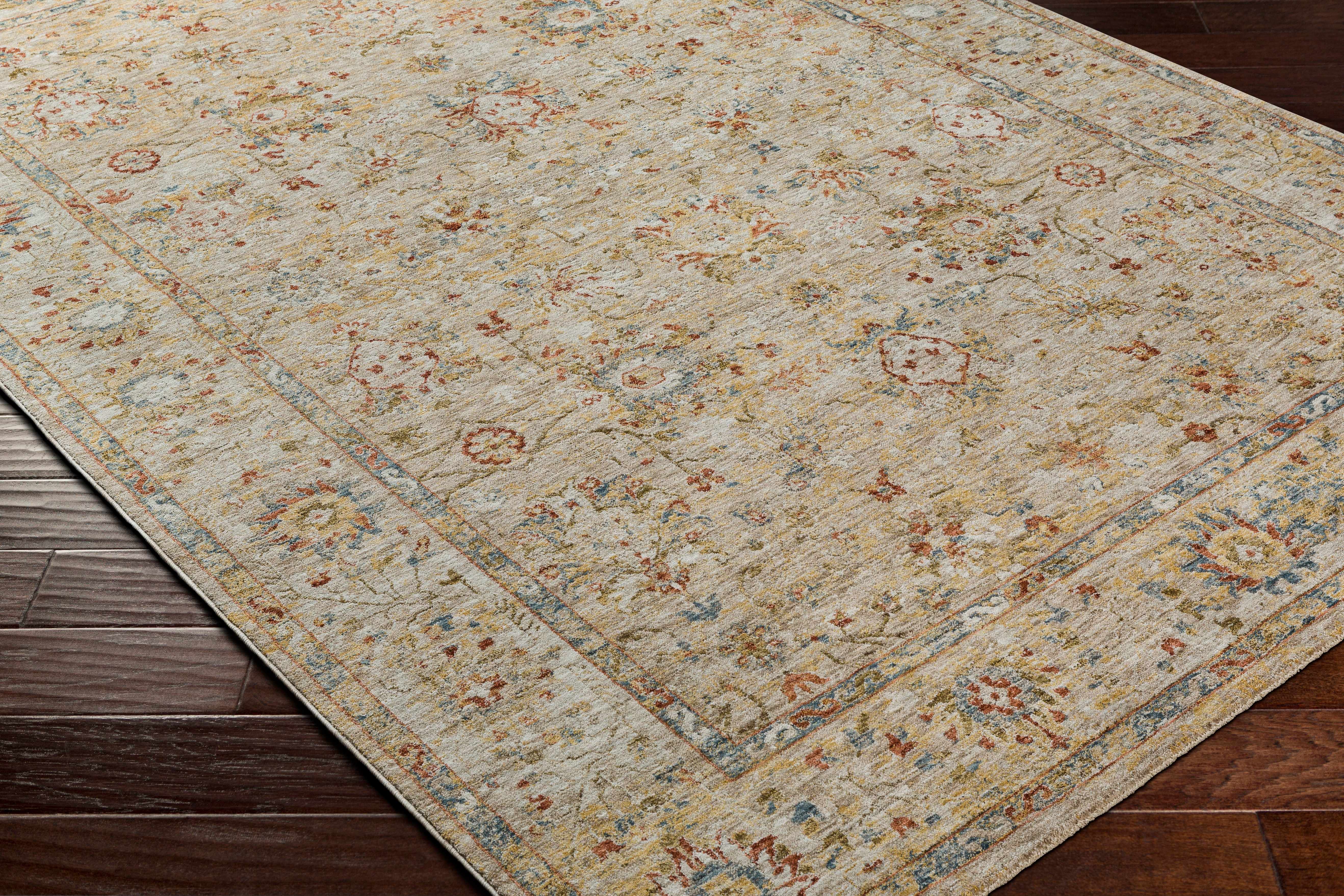 Duong Beige Textured Rug with Fringes - Image 4