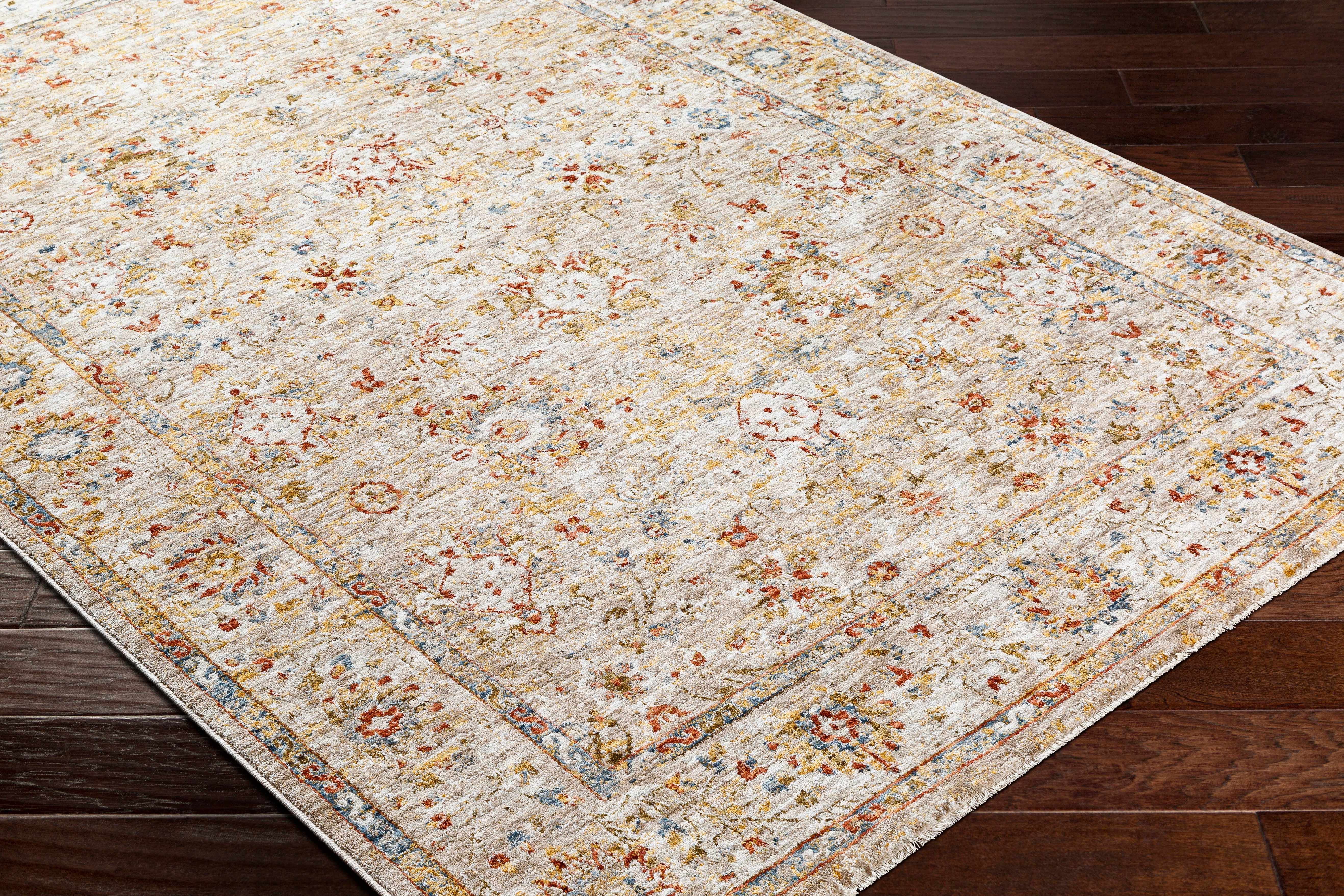 Duong Beige Textured Rug with Fringes - Image 6