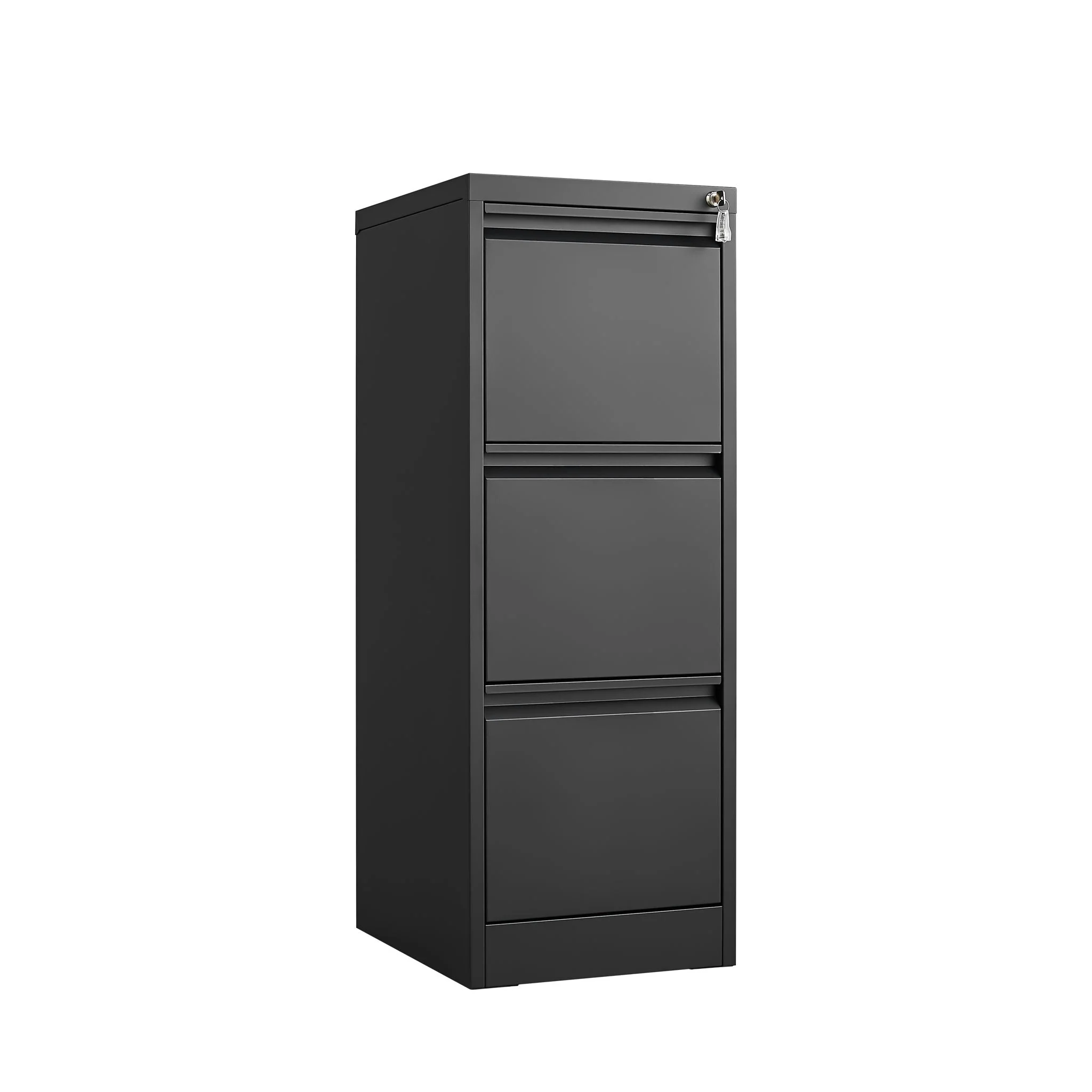 Durable Metal 3 Drawer File Cabinet With Lock For Office Storage - Image 14