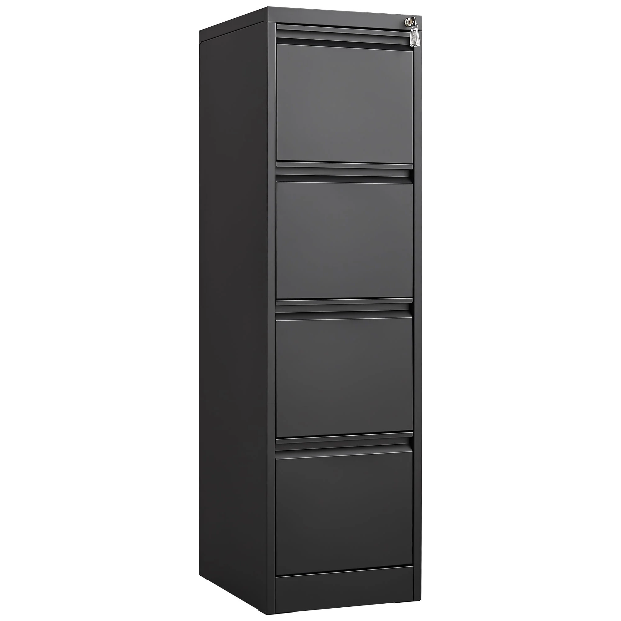 Durable Metal 3 Drawer File Cabinet With Lock For Office Storage - Image 3
