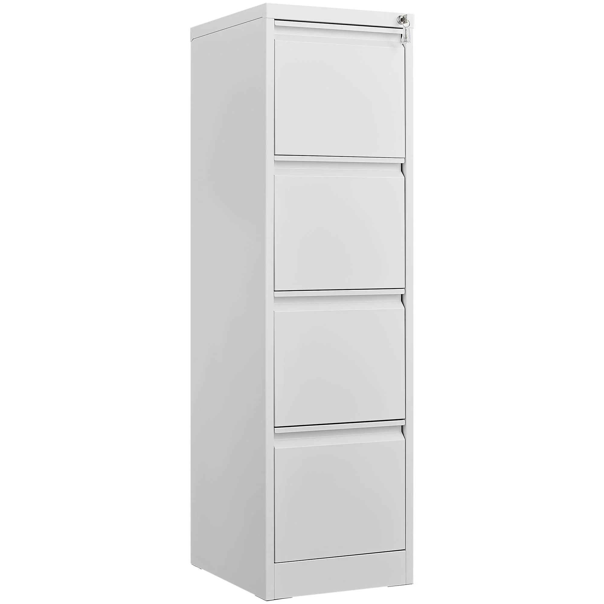Durable Metal 3 Drawer File Cabinet With Lock For Office Storage - Image 4