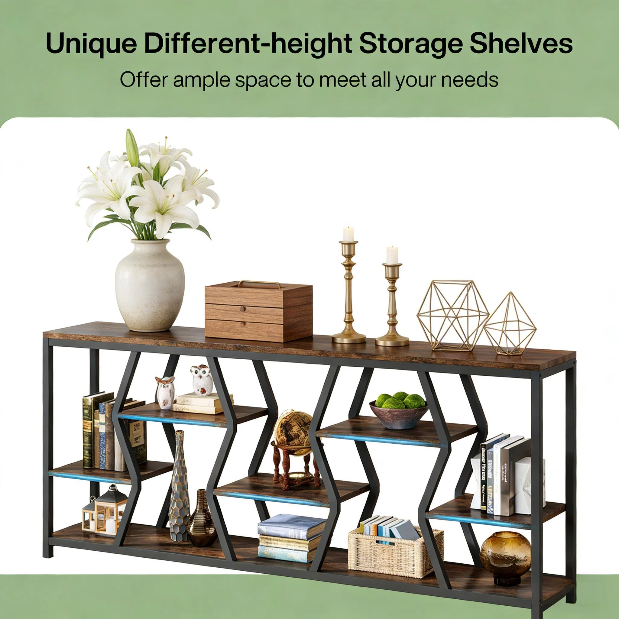 Durable Sofa Console Table with Generous Storage - Image 4