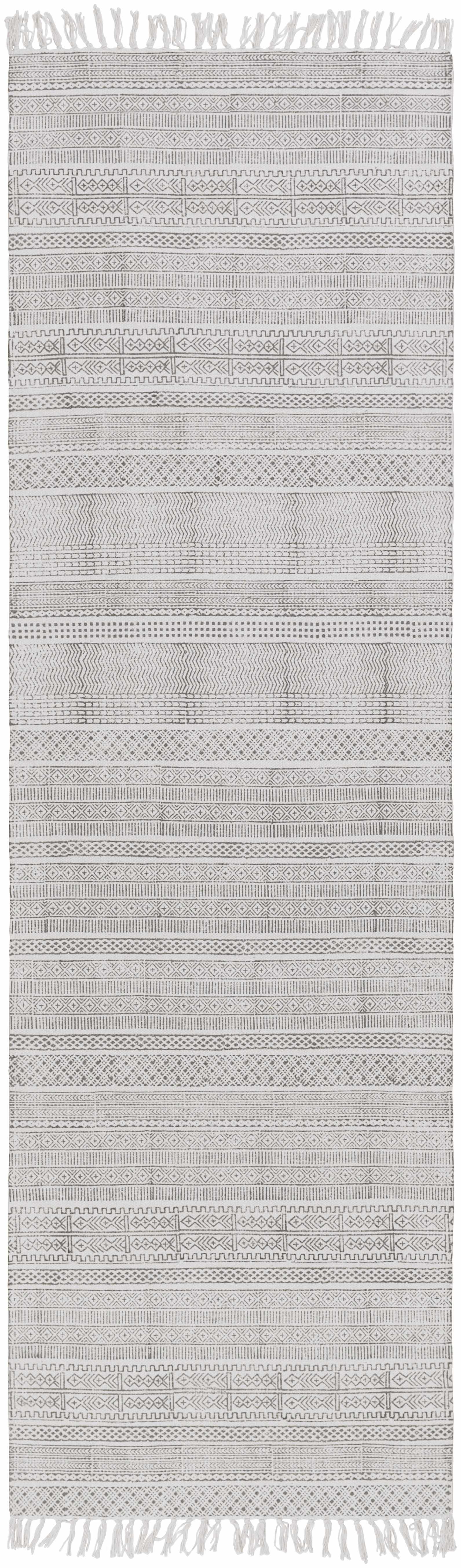 Durbin Off-White Cotton Flatweave Carpet - Clearance - Image 3