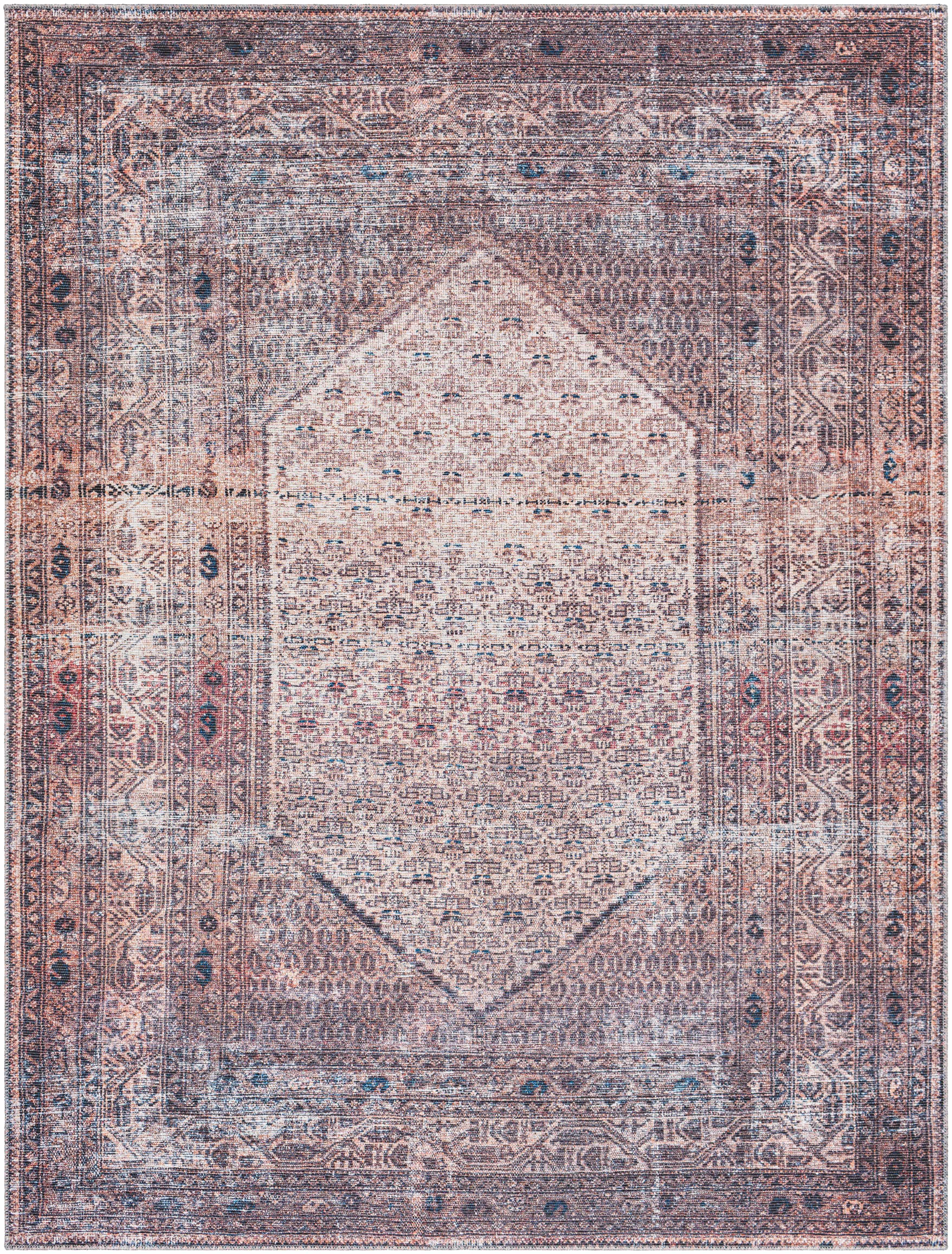 Dusty Pink Bagacay Distressed Washable Area Rug - Clearance - Image 13