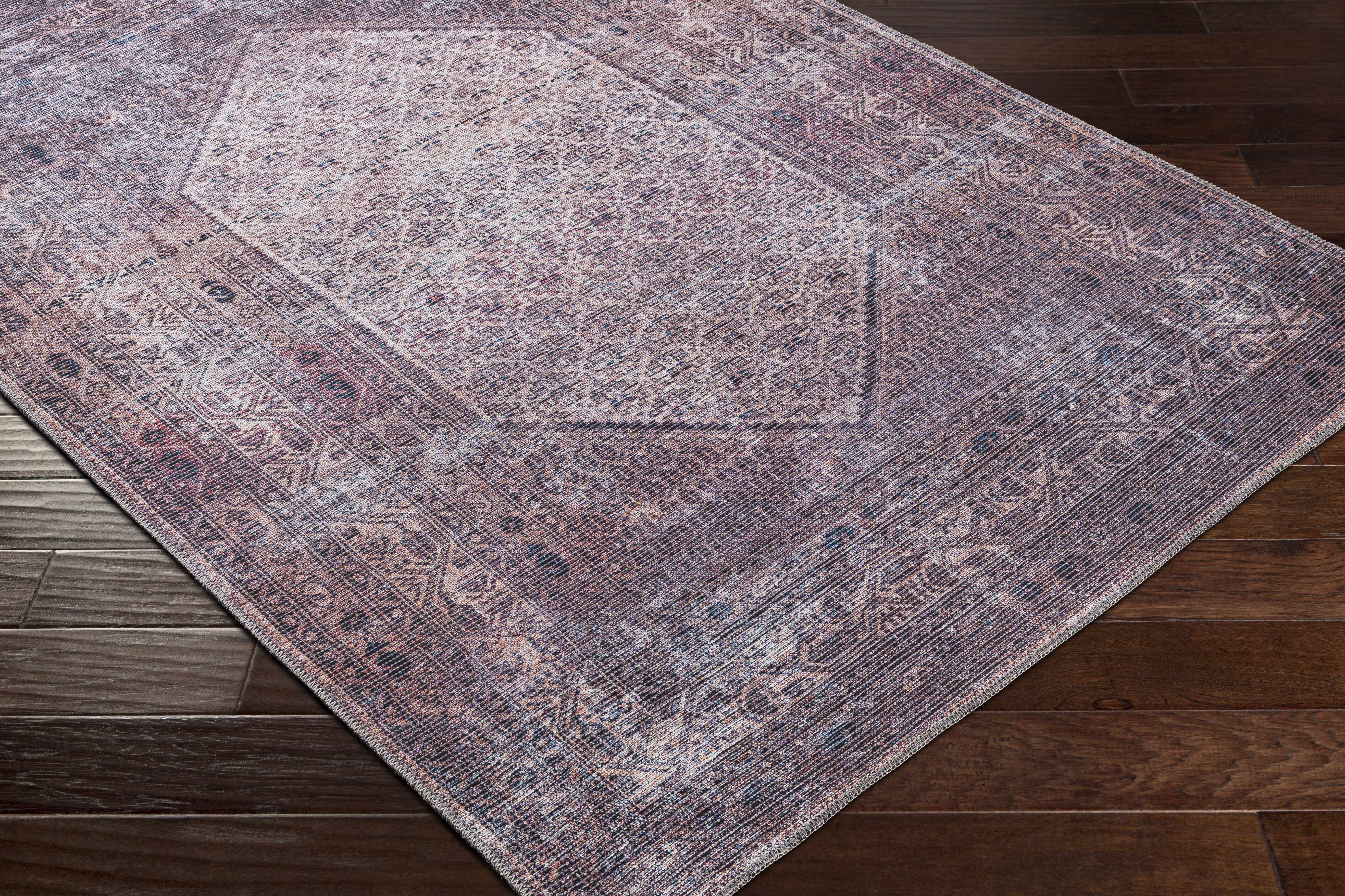Dusty Pink Bagacay Distressed Washable Area Rug - Clearance - Image 5