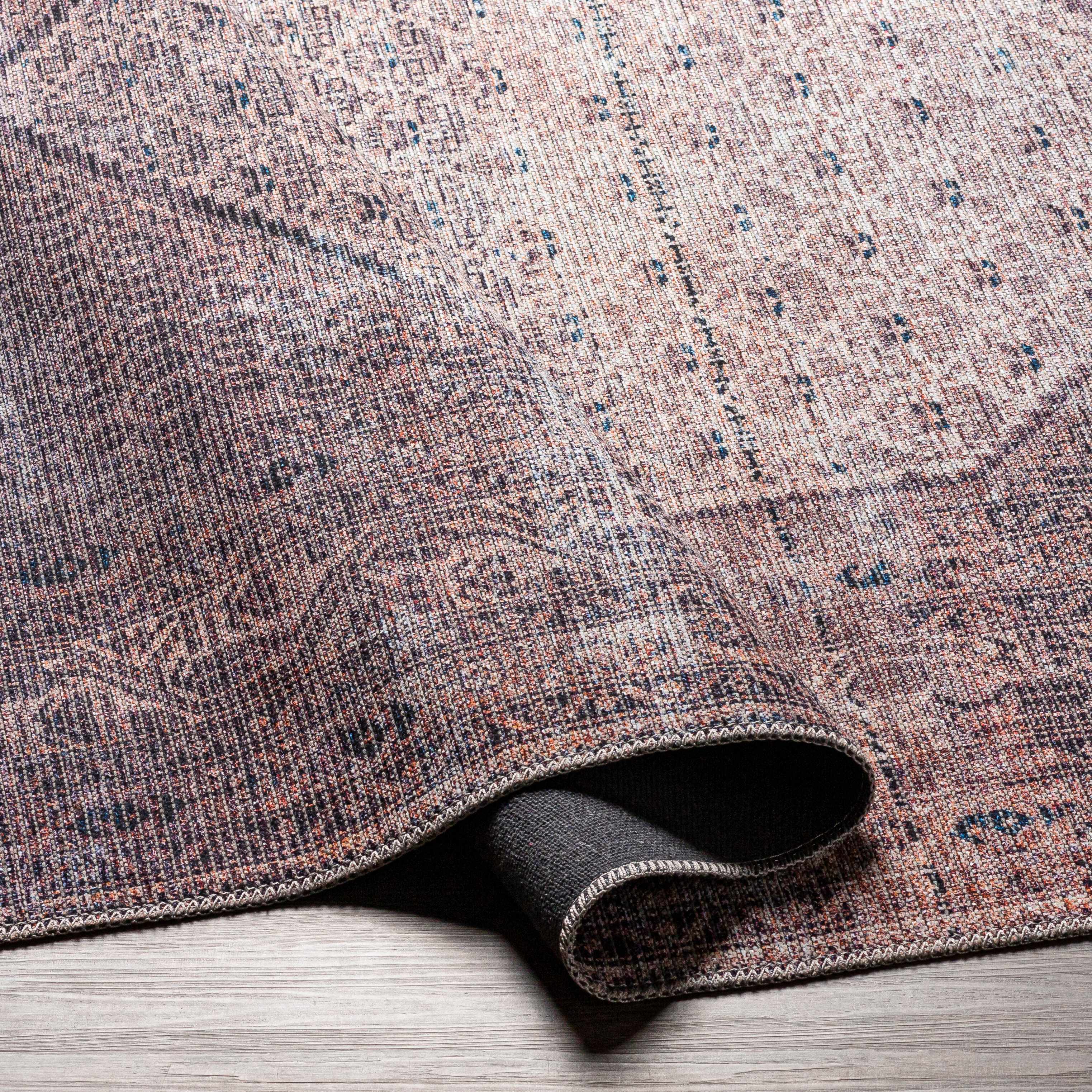 Dusty Pink Bagacay Distressed Washable Area Rug - Clearance - Image 7