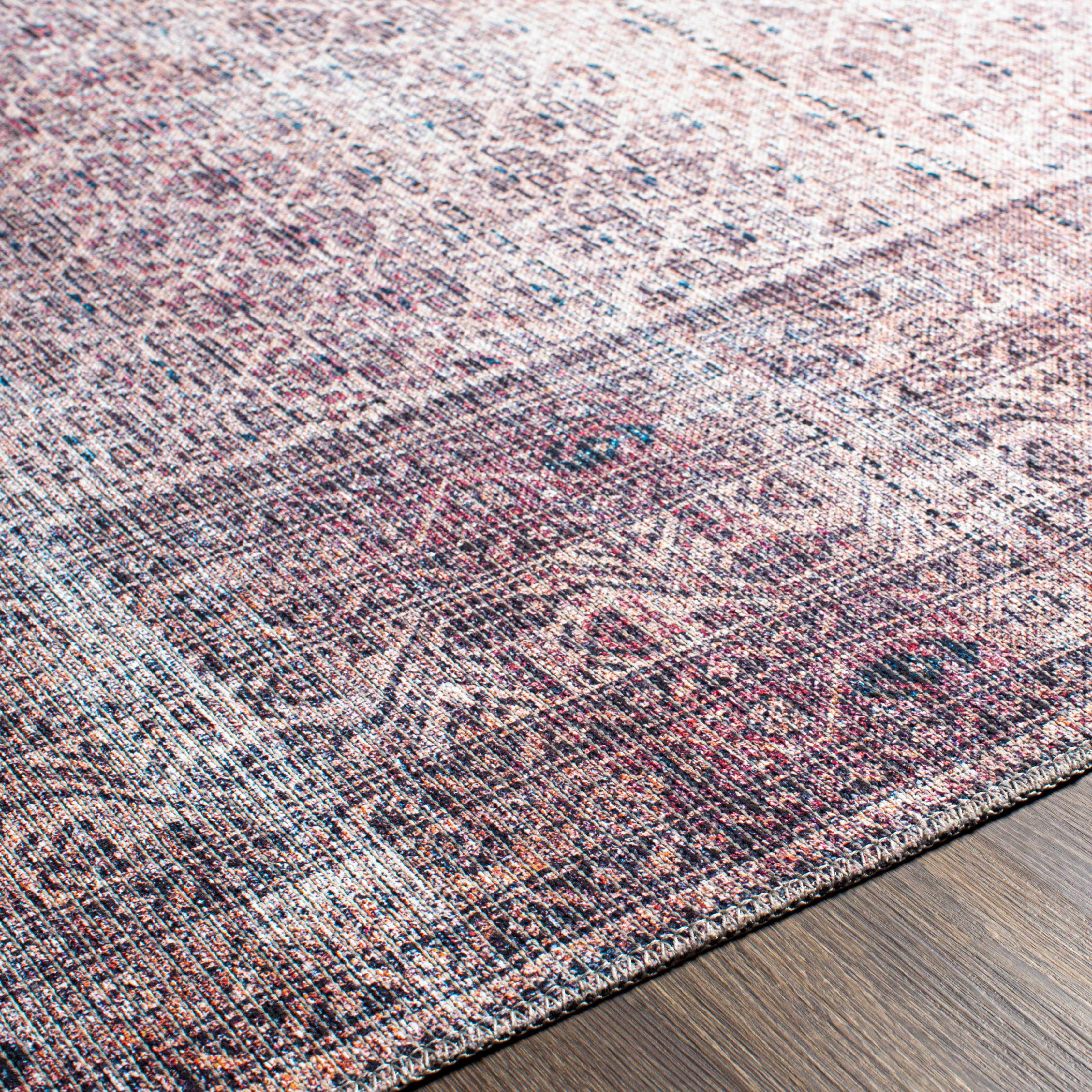 Dusty Pink Bagacay Distressed Washable Area Rug - Clearance - Image 8