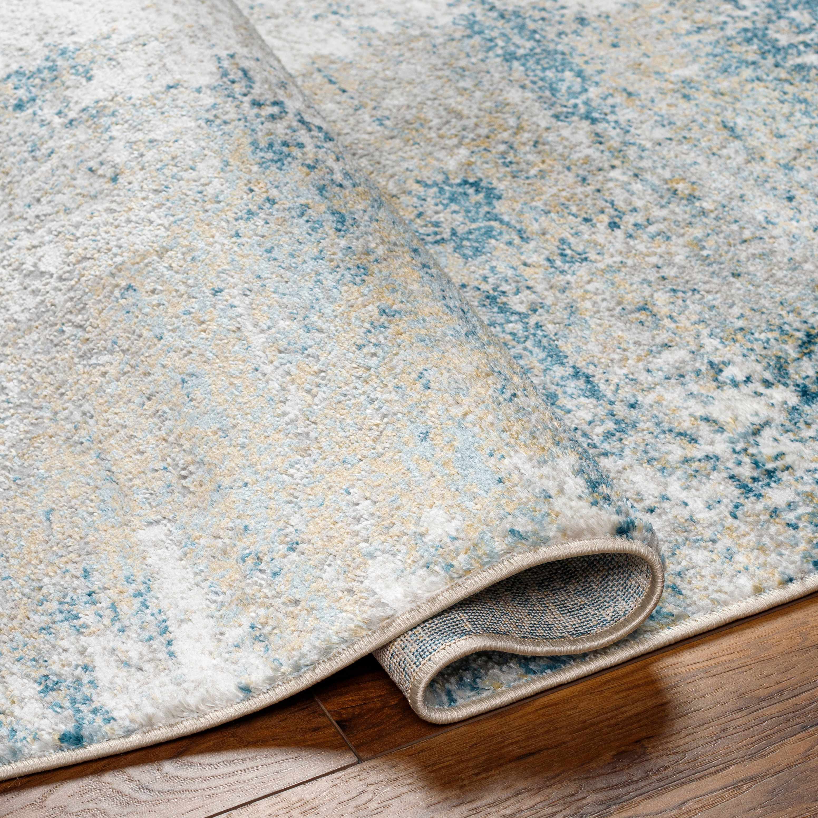 Duval Blue Abstract Area Rug - Image 5
