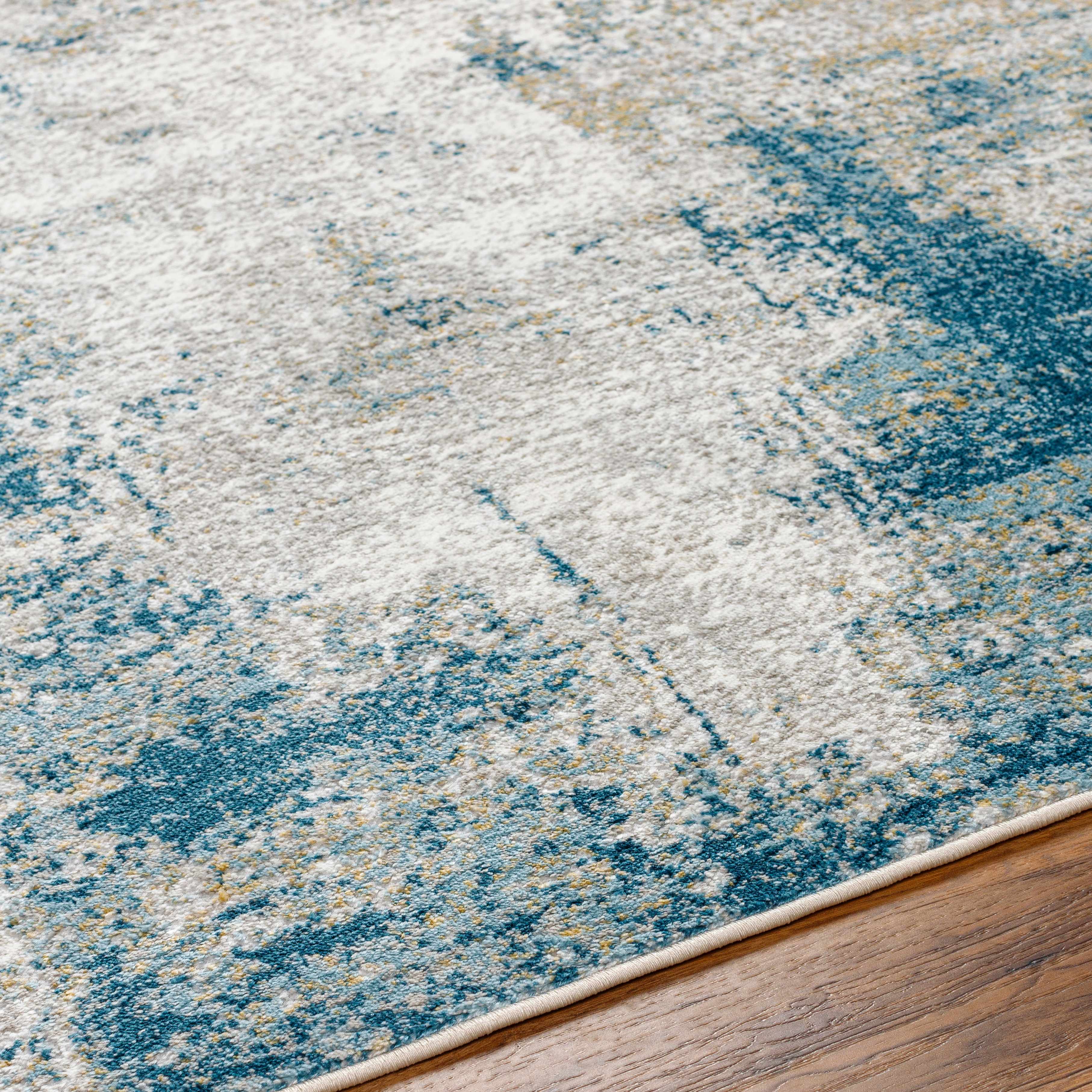 Duval Blue Abstract Area Rug - Image 6