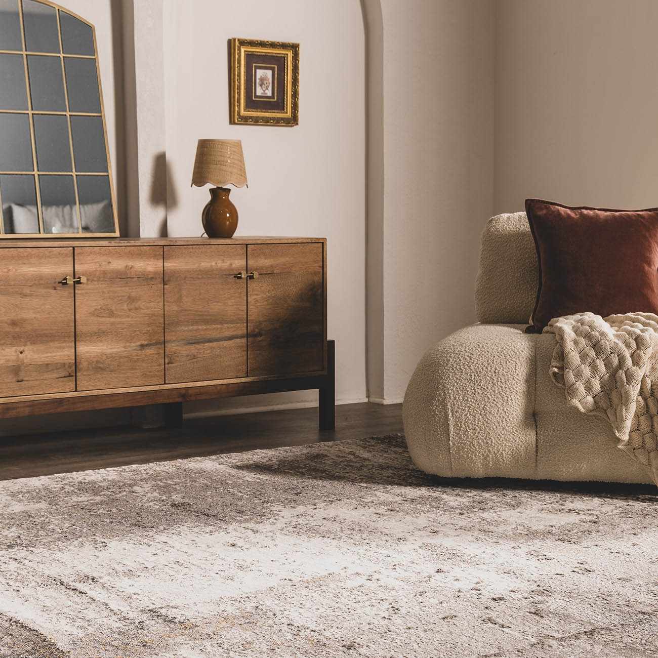 Duval Taupe Abstract Area Rug - Image 3