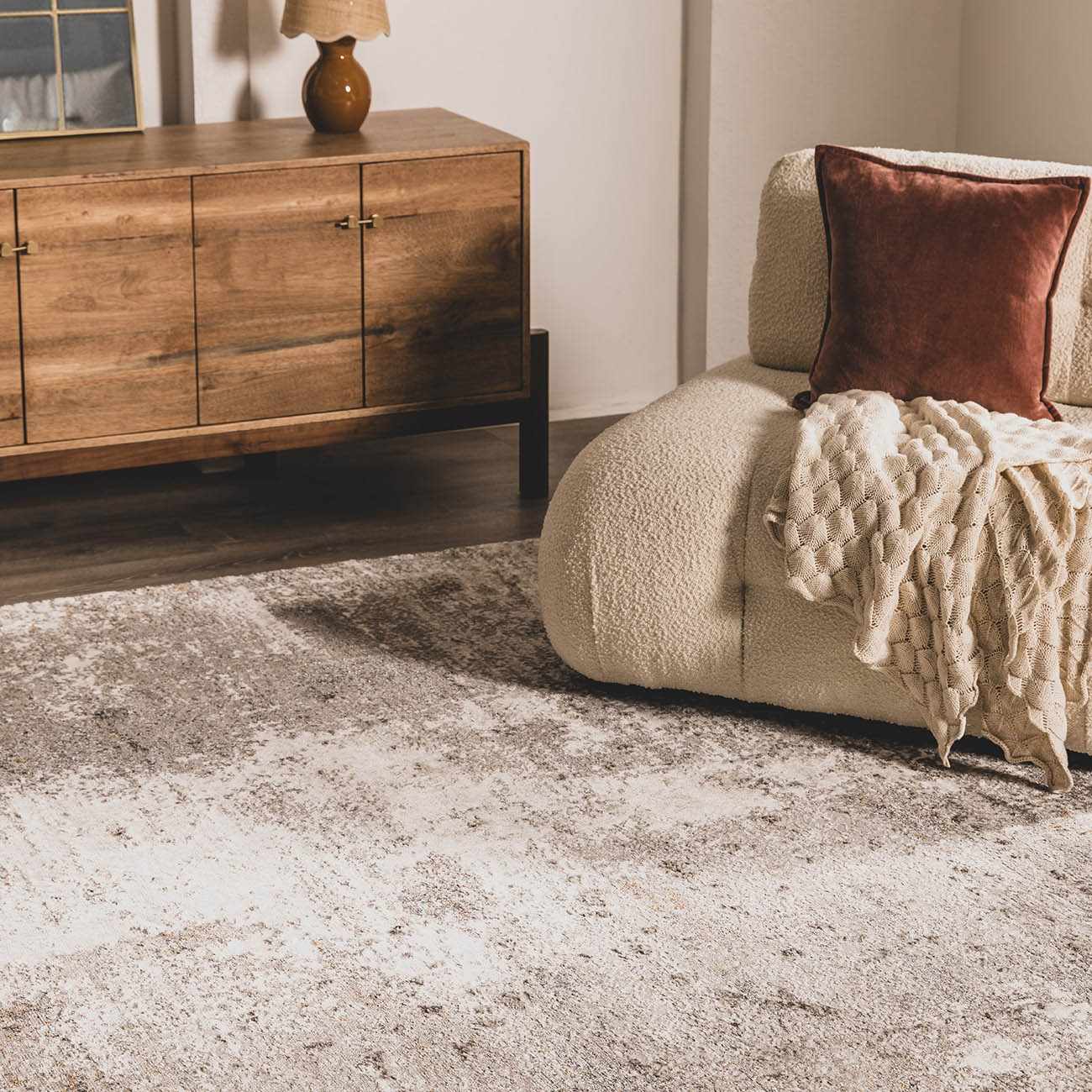 Duval Taupe Abstract Area Rug - Image 4