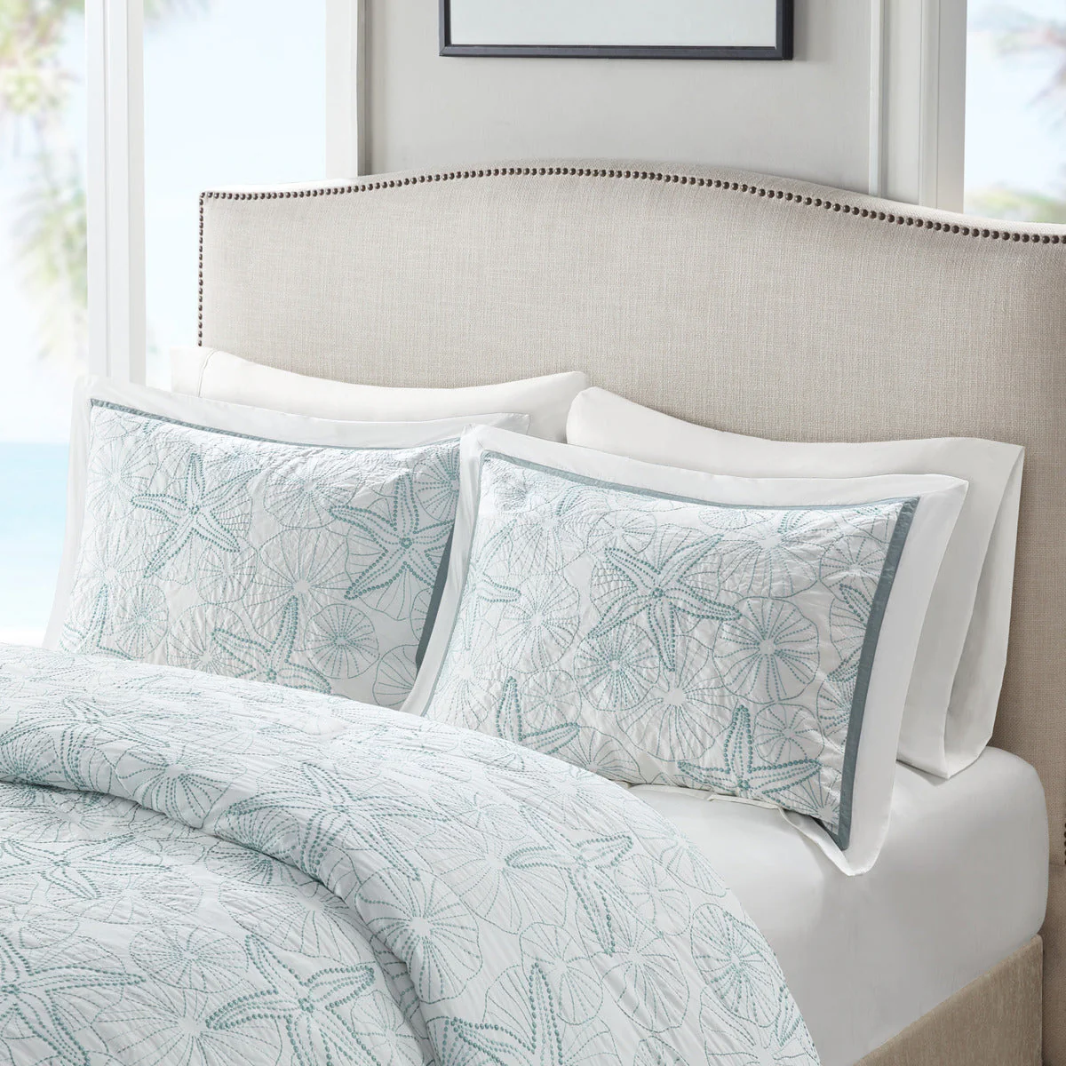 Duvet Cover Mini Set White Full/Queen - Image 17