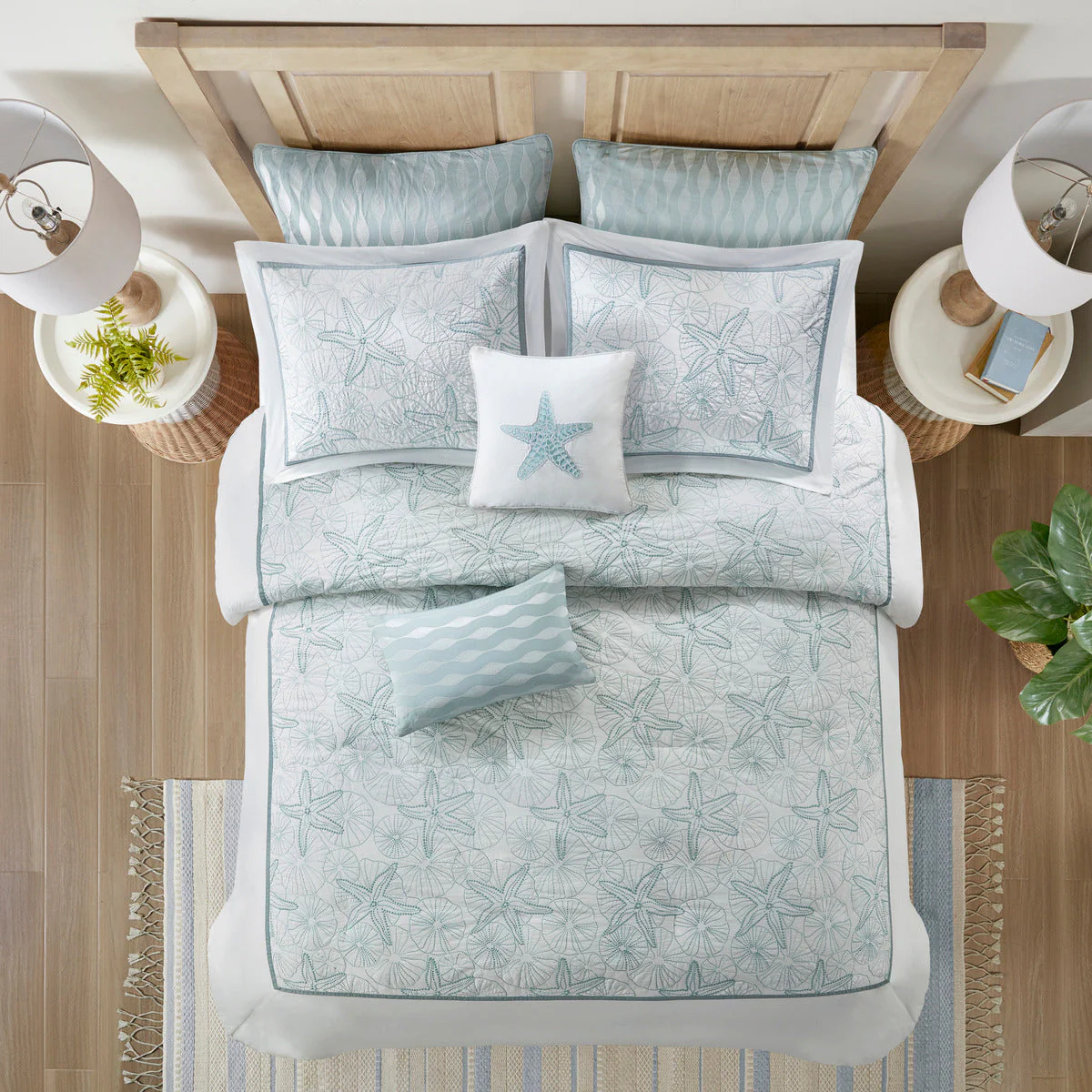 Duvet Cover Mini Set White Full/Queen - Image 4