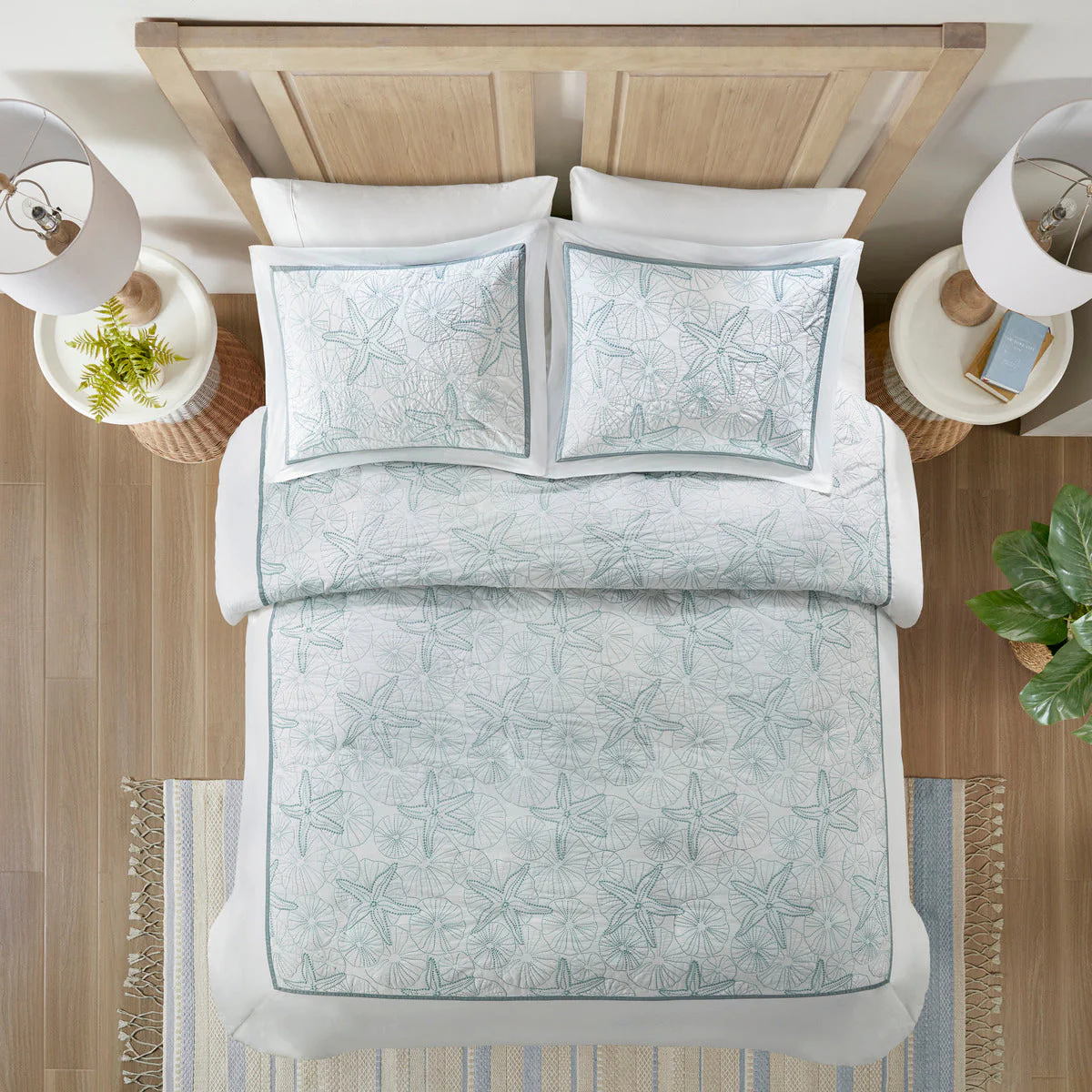 Duvet Cover Mini Set White Full/Queen - Image 6