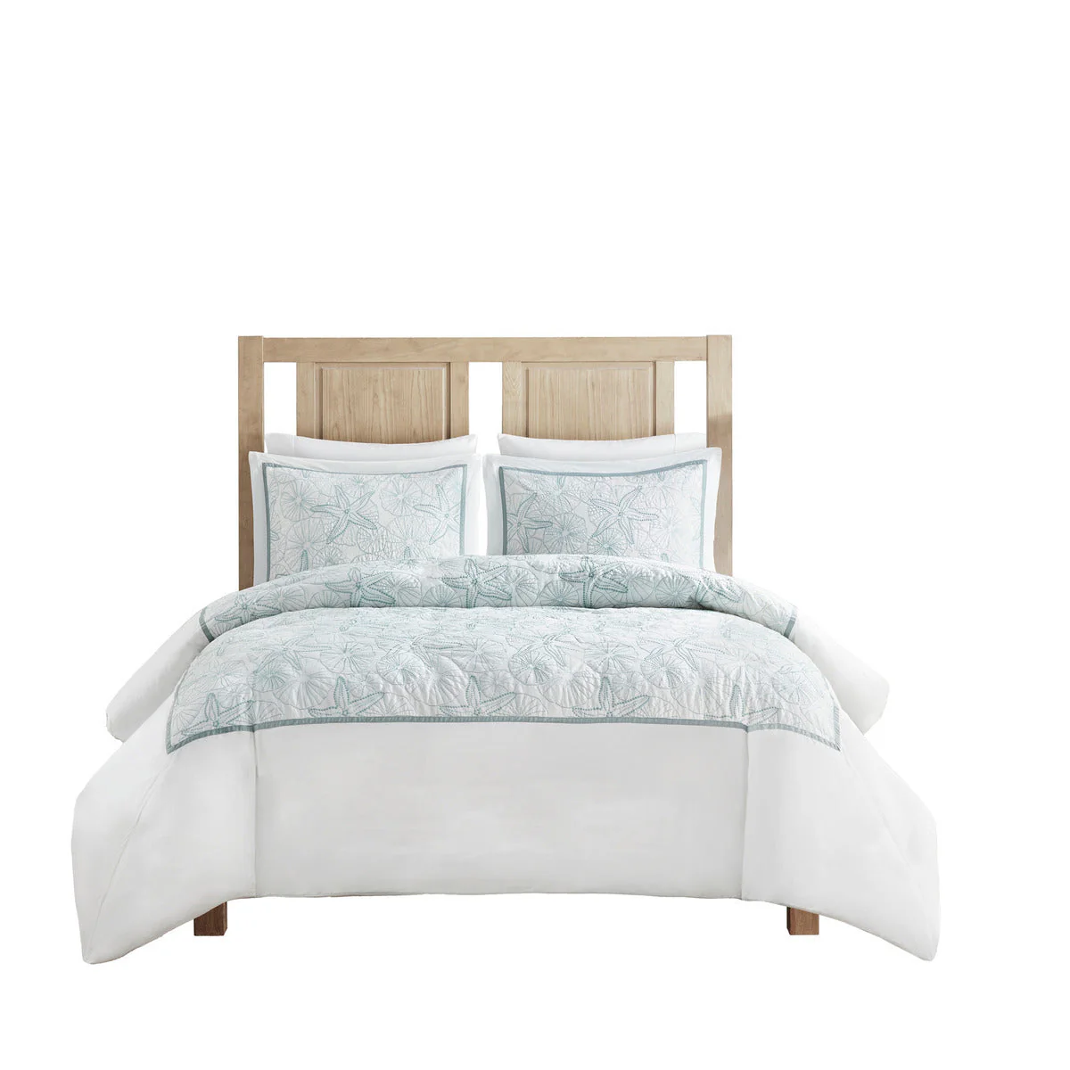 Duvet Cover Mini Set White Full/Queen - Image 8