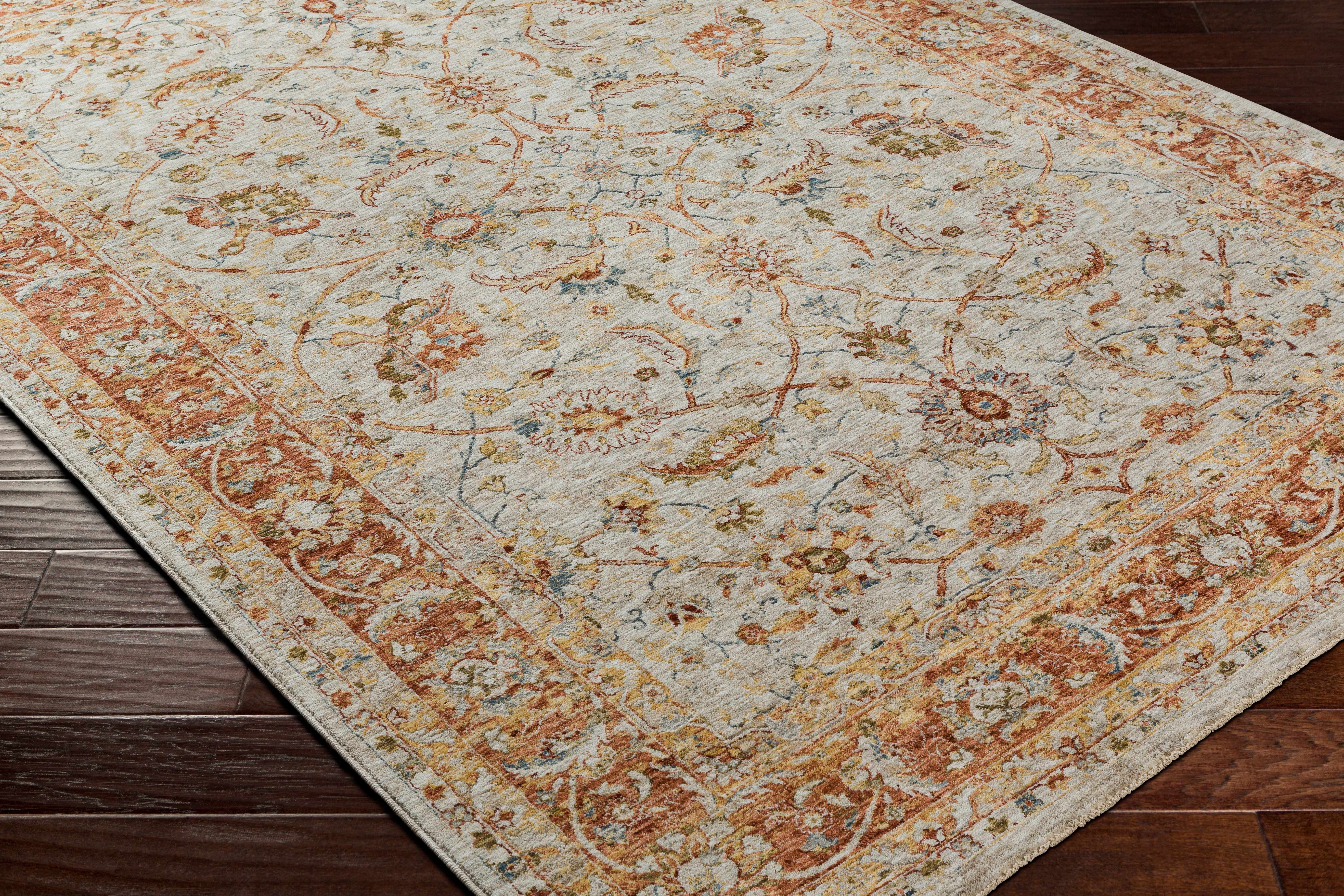 Dyan Cream Textured Rug with Fringes - Image 4