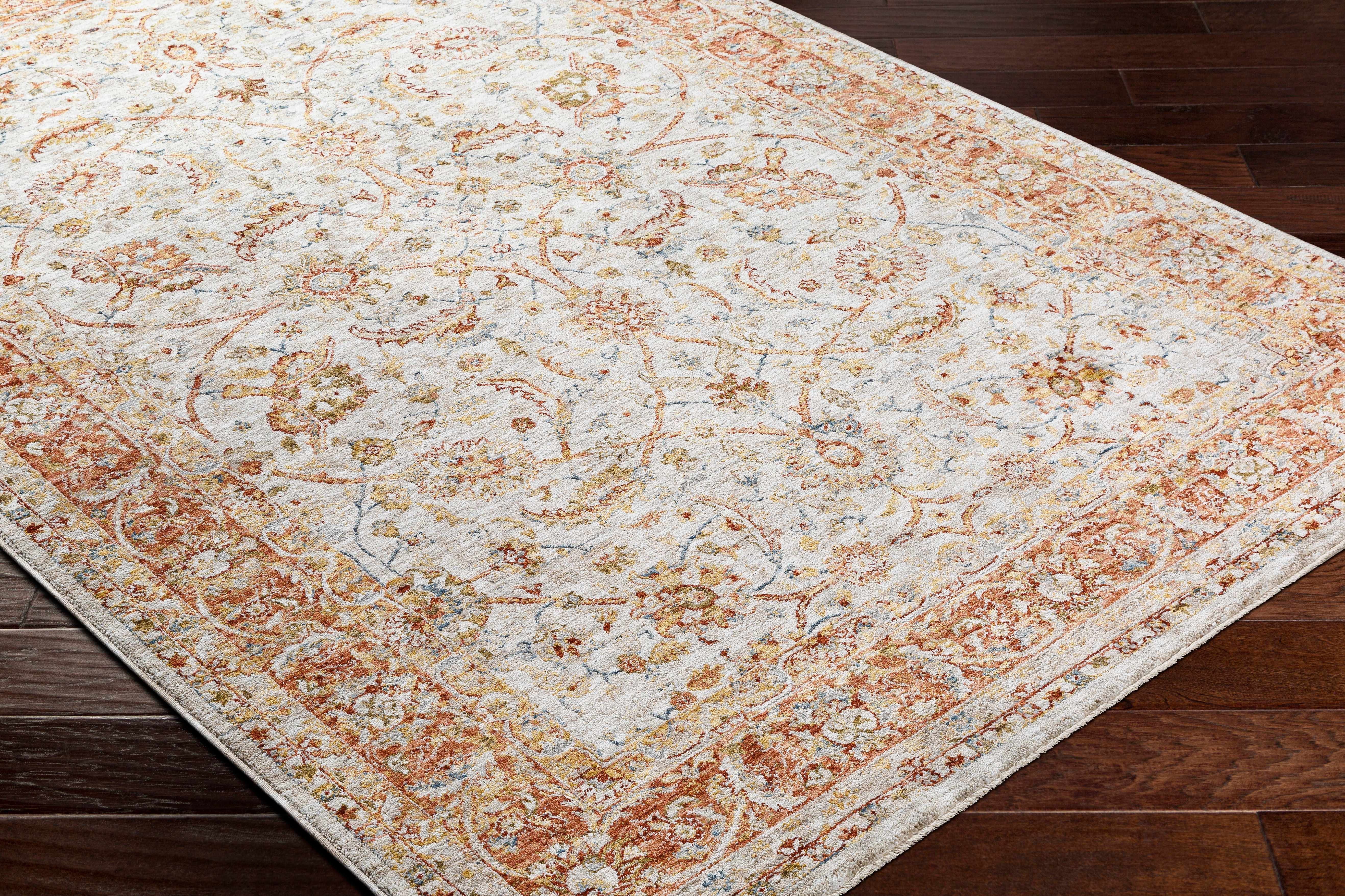 Dyan Cream Textured Rug with Fringes - Image 6
