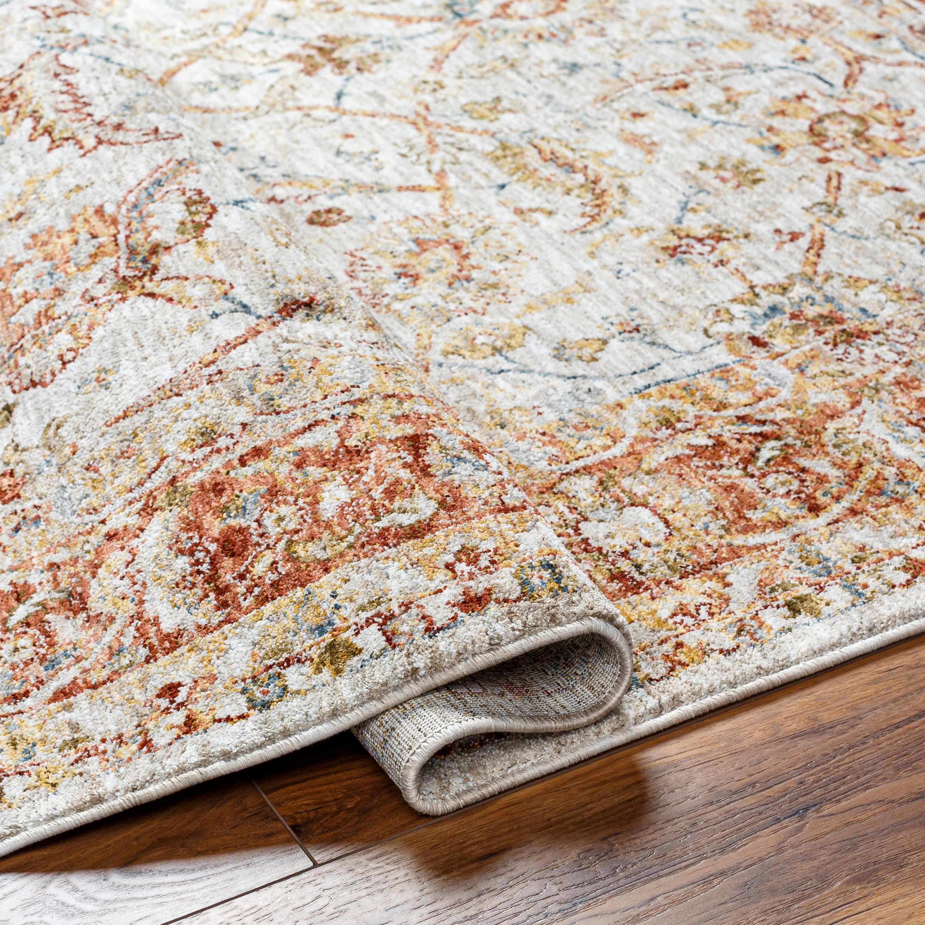 Dyan Cream Textured Rug with Fringes - Image 7