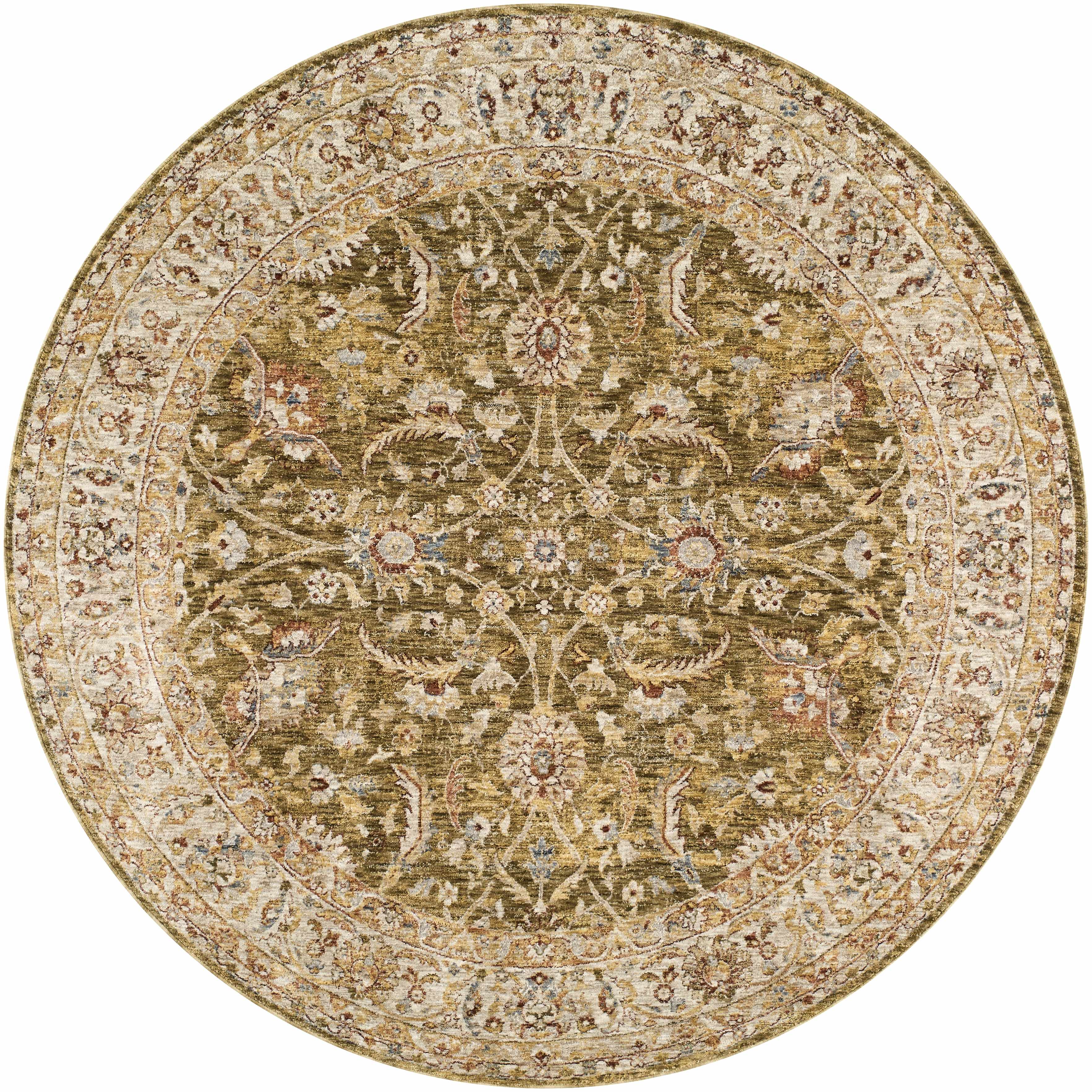 Dyan Green Textured Rug with Fringes - Image 9