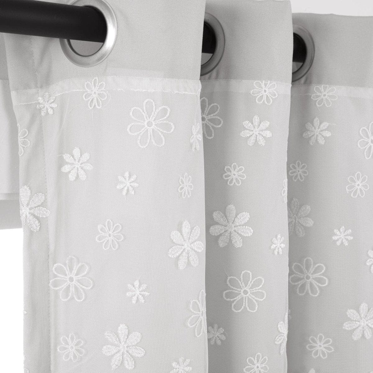 Dylin Flower Embroidery Window Curtain Panel - Image 13
