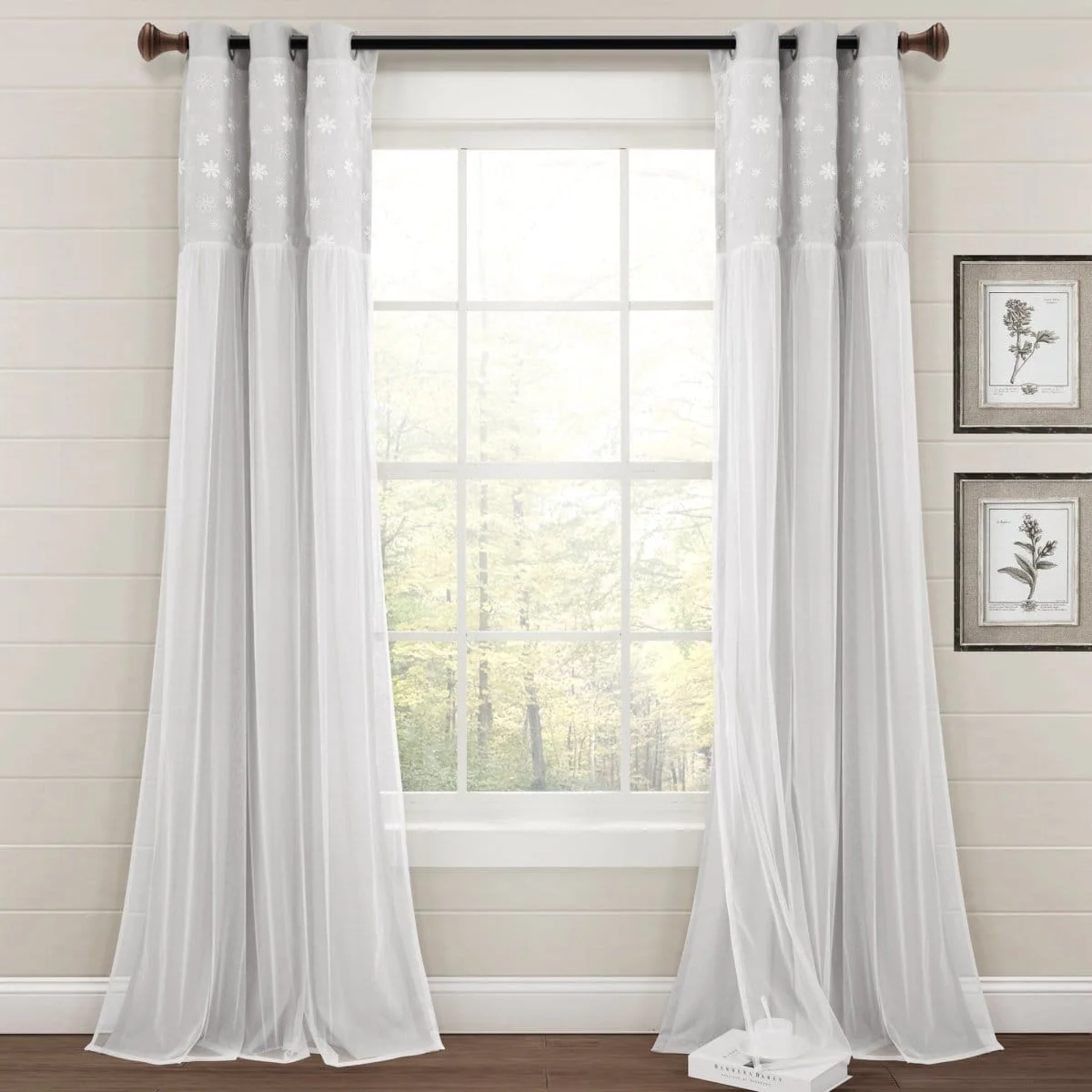 Dylin Flower Embroidery Window Curtain Panel - Image 14