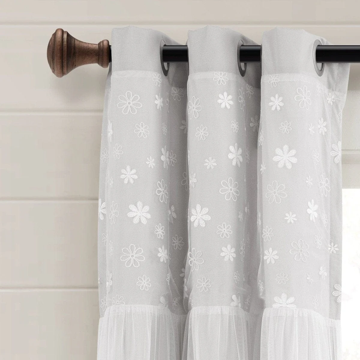 Dylin Flower Embroidery Window Curtain Panel - Image 15