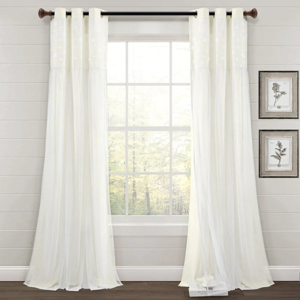 Dylin Flower Embroidery Window Curtain Panel - Image 8
