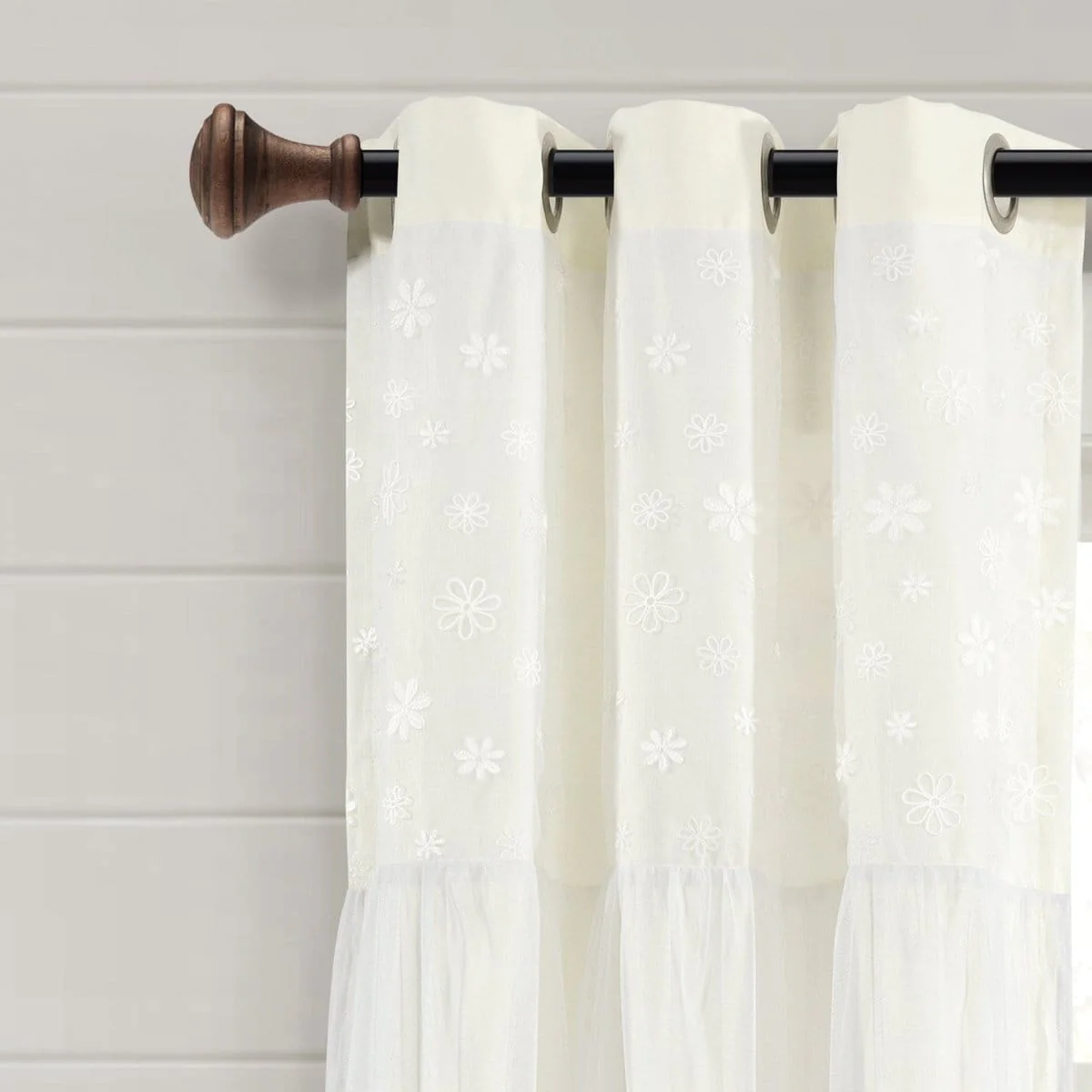 Dylin Flower Embroidery Window Curtain Panel - Image 9