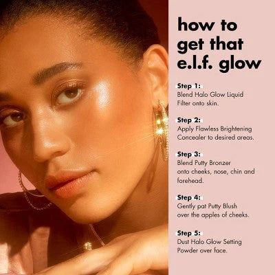 e.l.f. Halo Glow Liquid Filter Highlighter 5.5 Medium/Tan 1.06 fl oz - Image 8