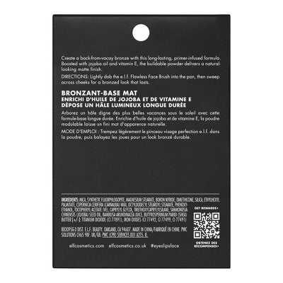 e.l.f. Primer-Infused Matte Bronzer Fresh Tan 0.35oz - Image 11