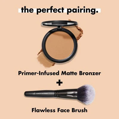 e.l.f. Primer-Infused Matte Bronzer Fresh Tan 0.35oz - Image 8