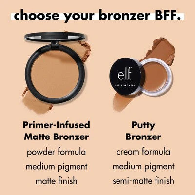 e.l.f. Primer-Infused Matte Bronzer Fresh Tan 0.35oz - Image 9
