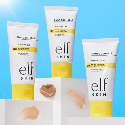 e.l.f. SKIN Suntouchable Whoa Glow Primer Sunbeam SPF 30 1.69 fl oz - Imperfect Box - Image 10