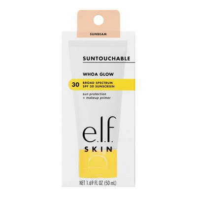 e.l.f. SKIN Suntouchable Whoa Glow Primer Sunbeam SPF 30 1.69 fl oz - Imperfect Box - Image 12