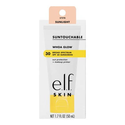 e.l.f. SKIN Suntouchable Whoa Glow Primer Sunlight SPF 30 1.69 fl oz - Imperfect Box - Image 12