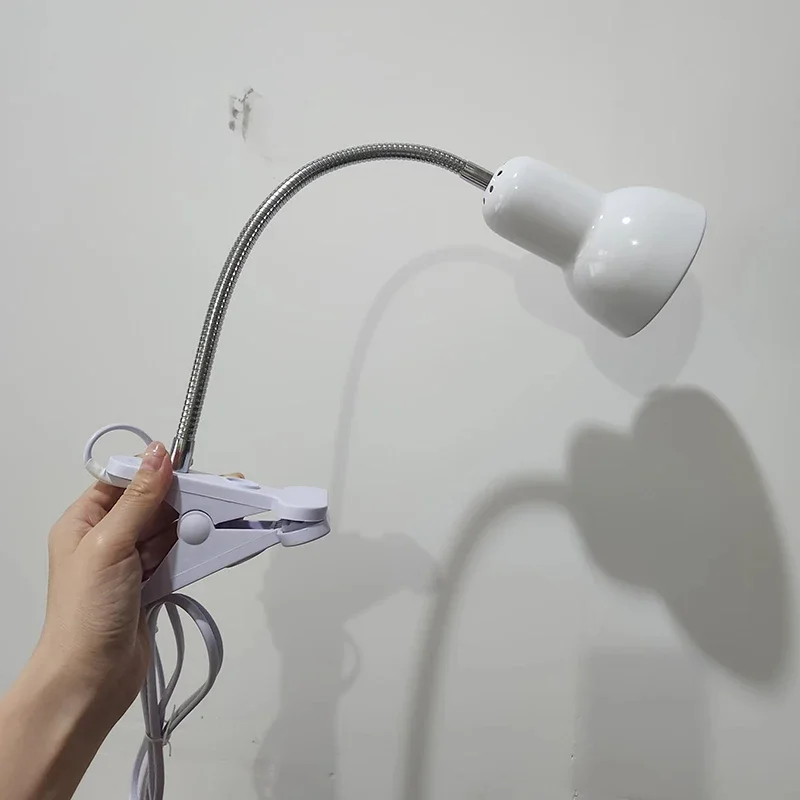 E27 Clip Desk Lamp Adjustable Gooseneck Clamp Light for Bedside Bookshelf - Image 5