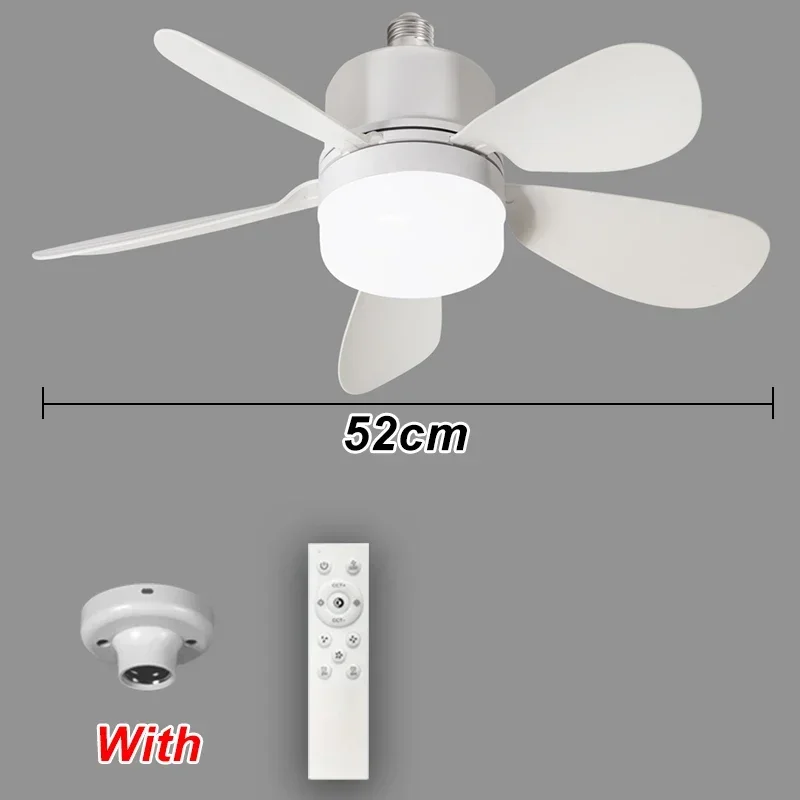 E27 Socket Fan Light 2-in-1 LED Ceiling Fan with Remote - Image 7