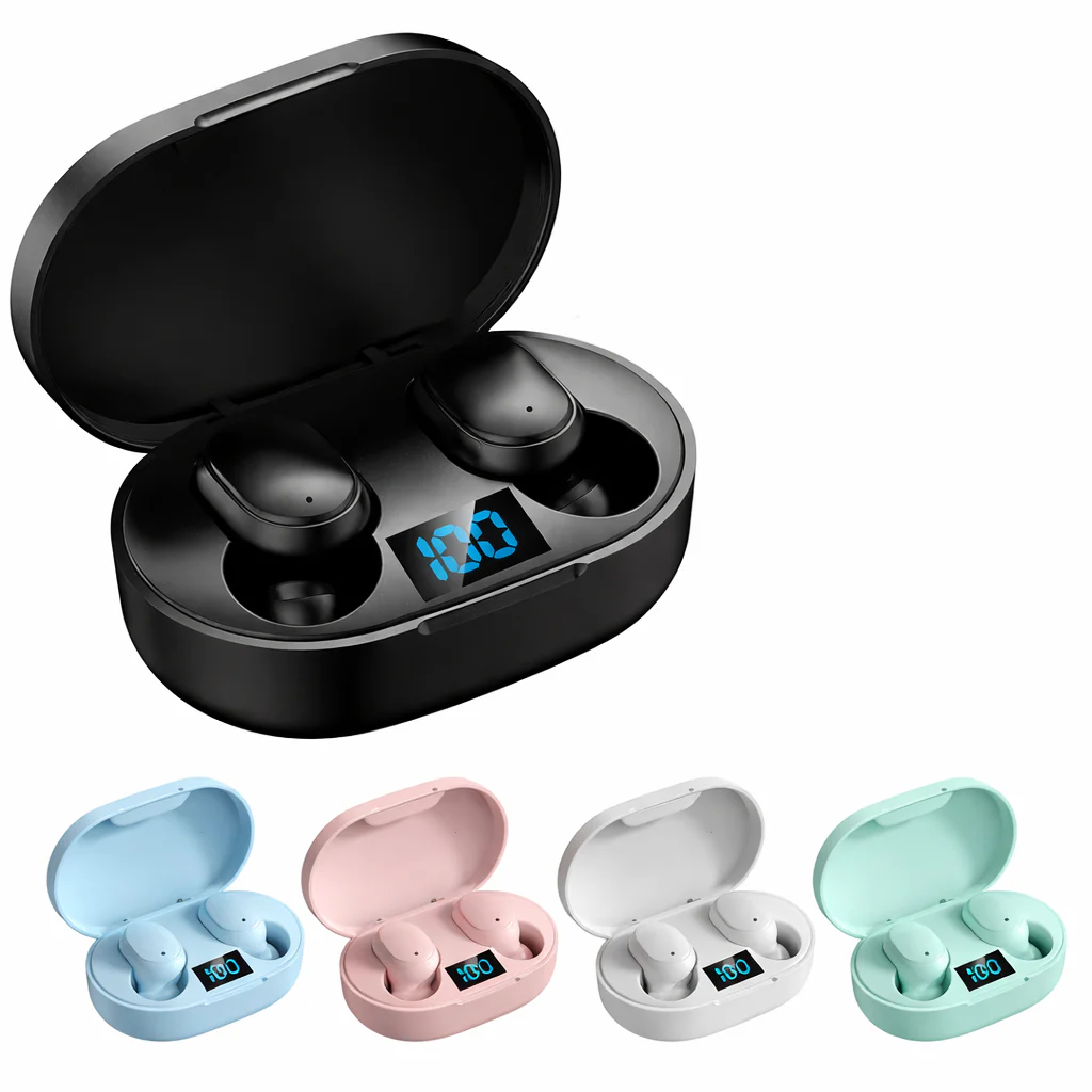 E6S TWS Wireless Bluetooth Earbuds Noise Cancelling Earphones with Mic Headset