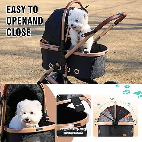 EchoSmile 4 in 1 Lightweight Pet Stroller - Image 7