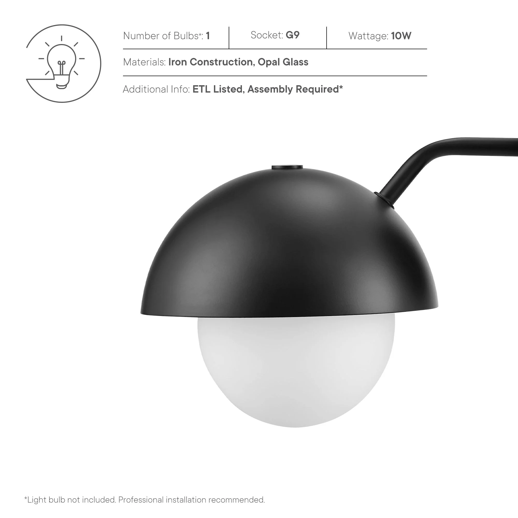 Eclipse Globe Wall Sconce by Modway - Image 11