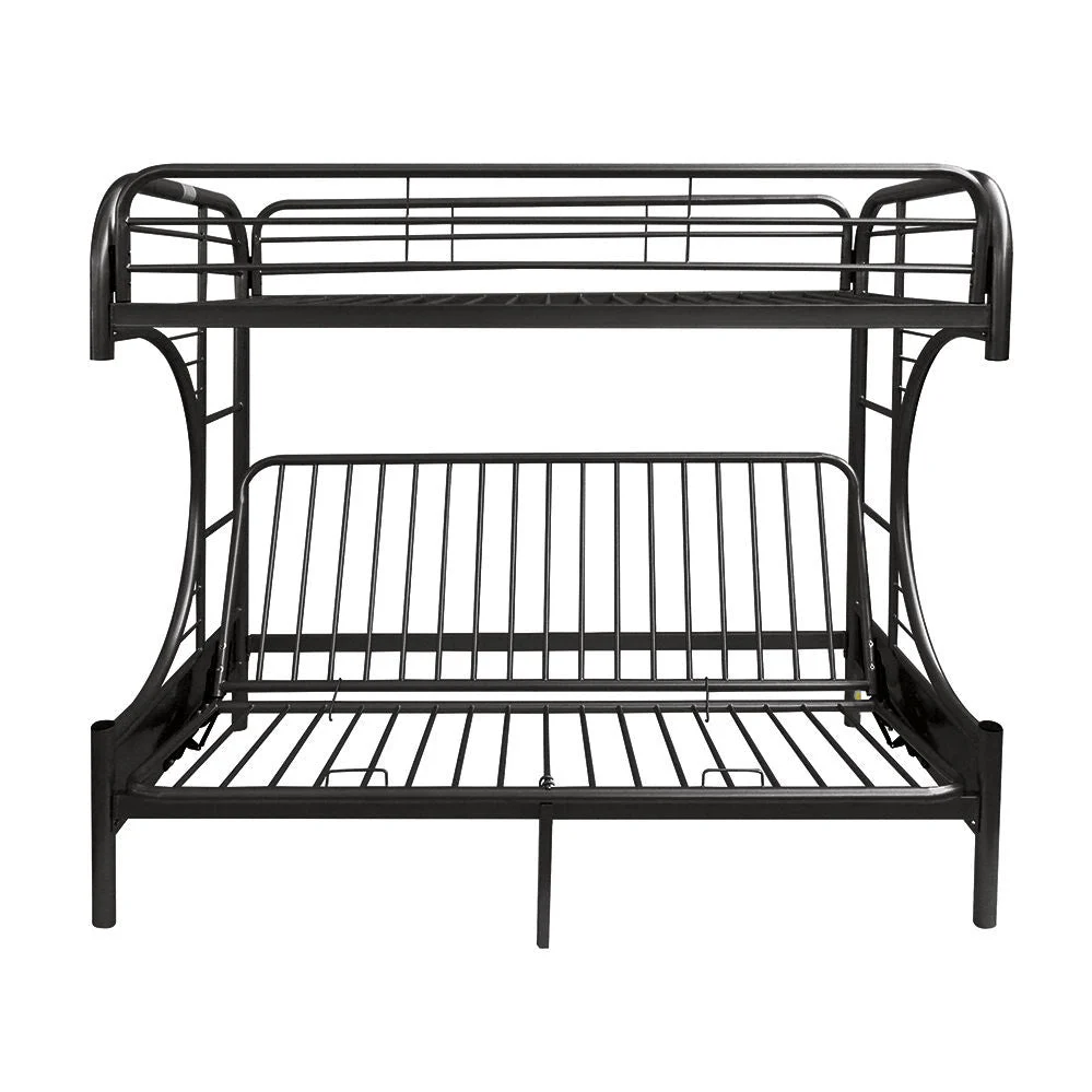 Eclipse - Twin Long Queen Futon Bunk Bed - Black - Image 2